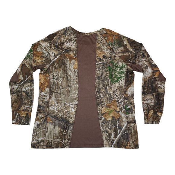 Realtree Boys Long Sleeve Camo Shirt Scent Control Size XL16-18 Stretch Vented - Picture 2 of 9